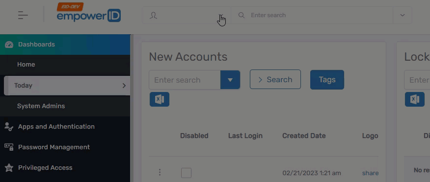 Global Search Navigation