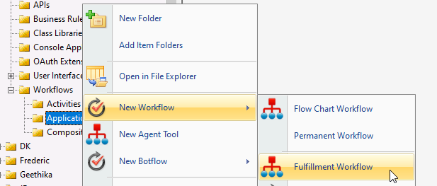 Create fulfillment workflow