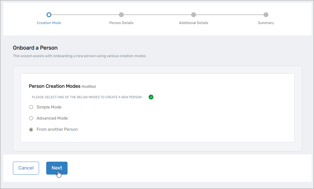 Select From Another Person mode