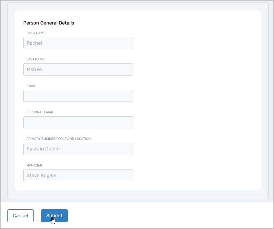 Submit Simple Mode form