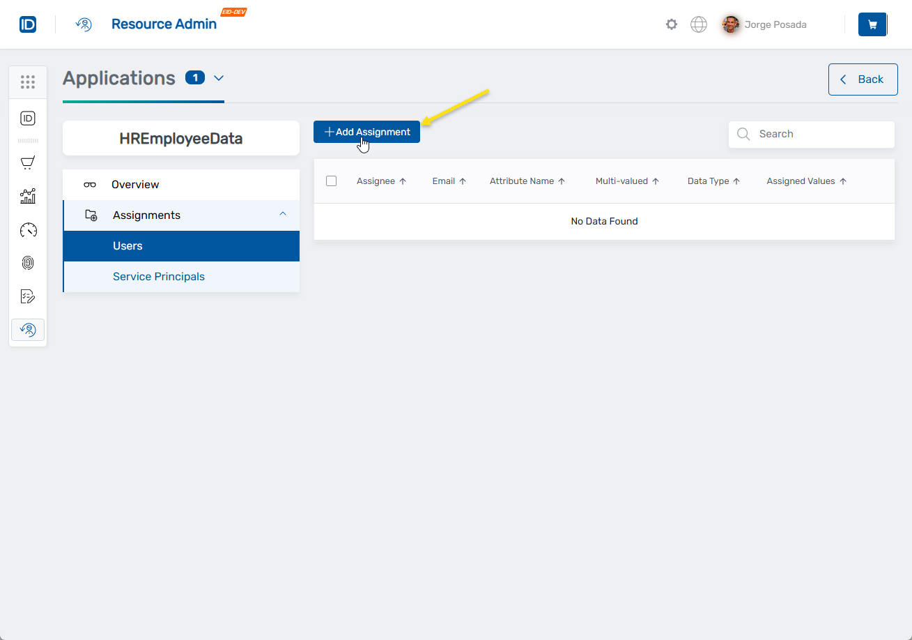 Add Assignment Button