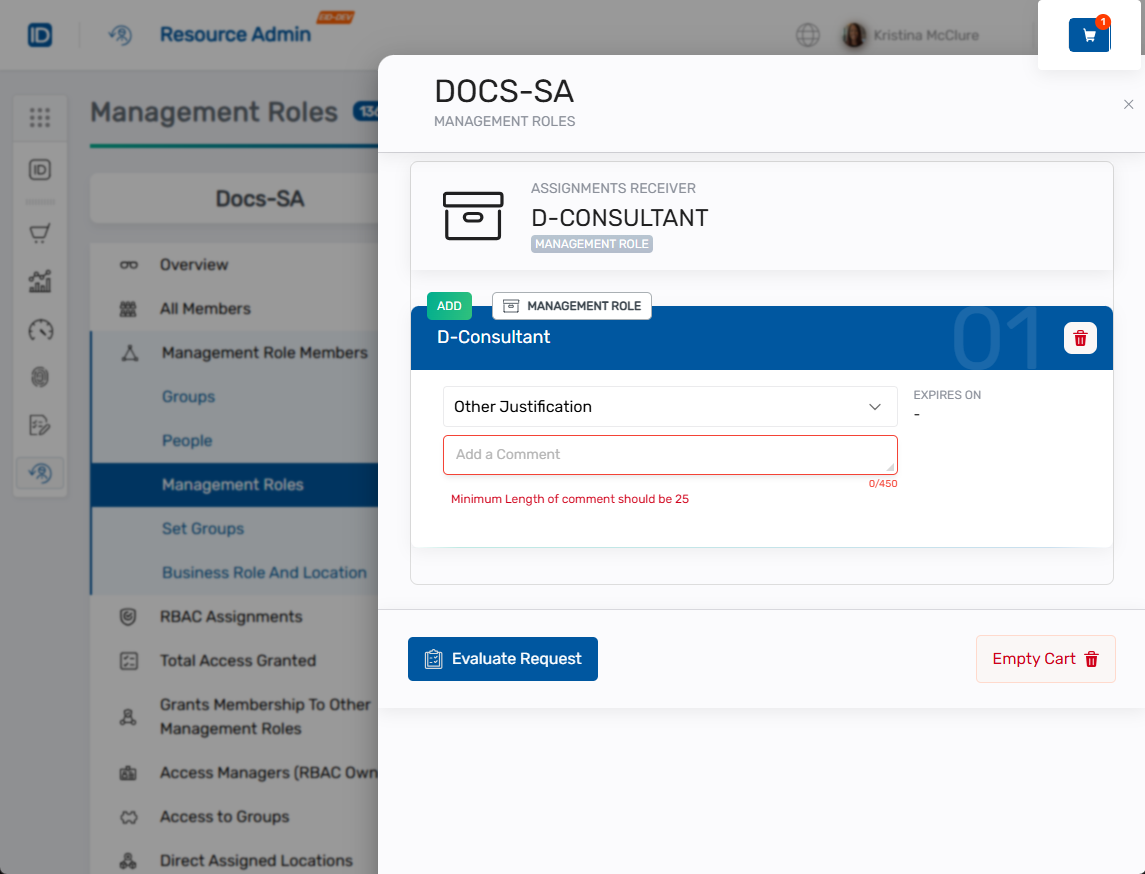 Shopping Cart Interface