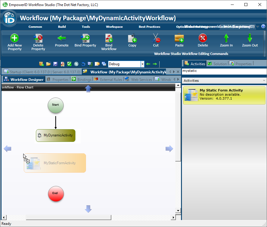 Add static form to workflow