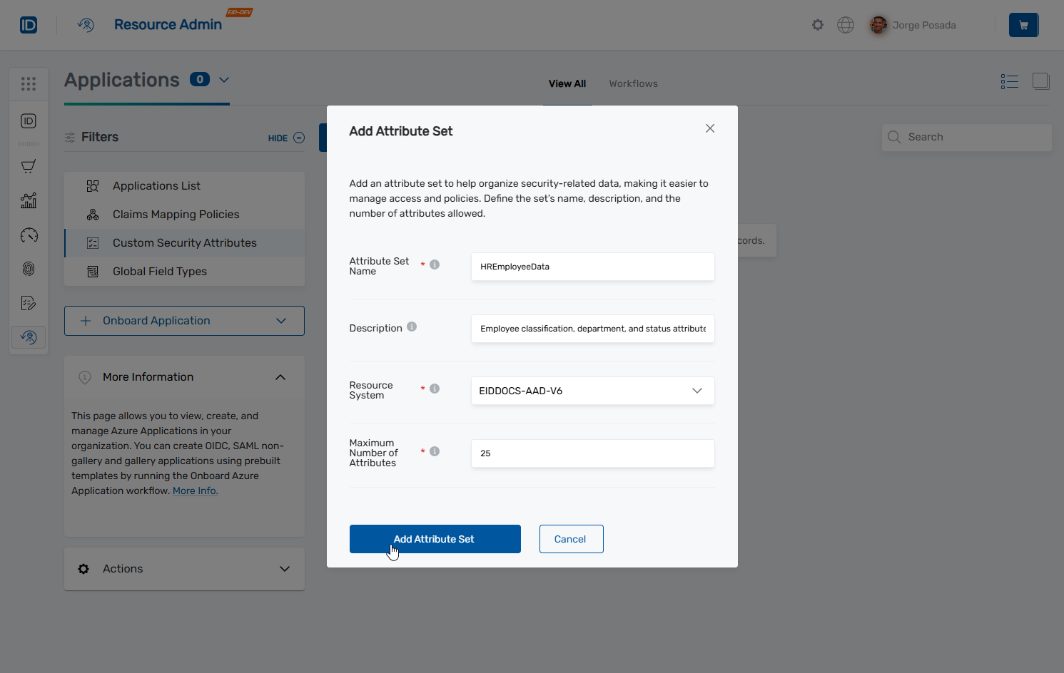 Add Attribute Set Button
