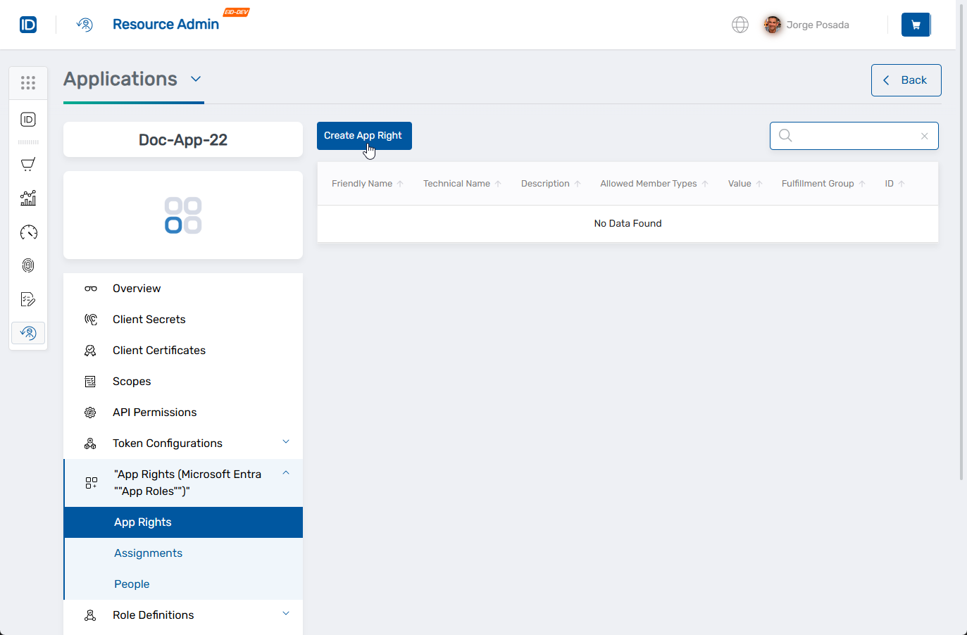 Create App Right Button
