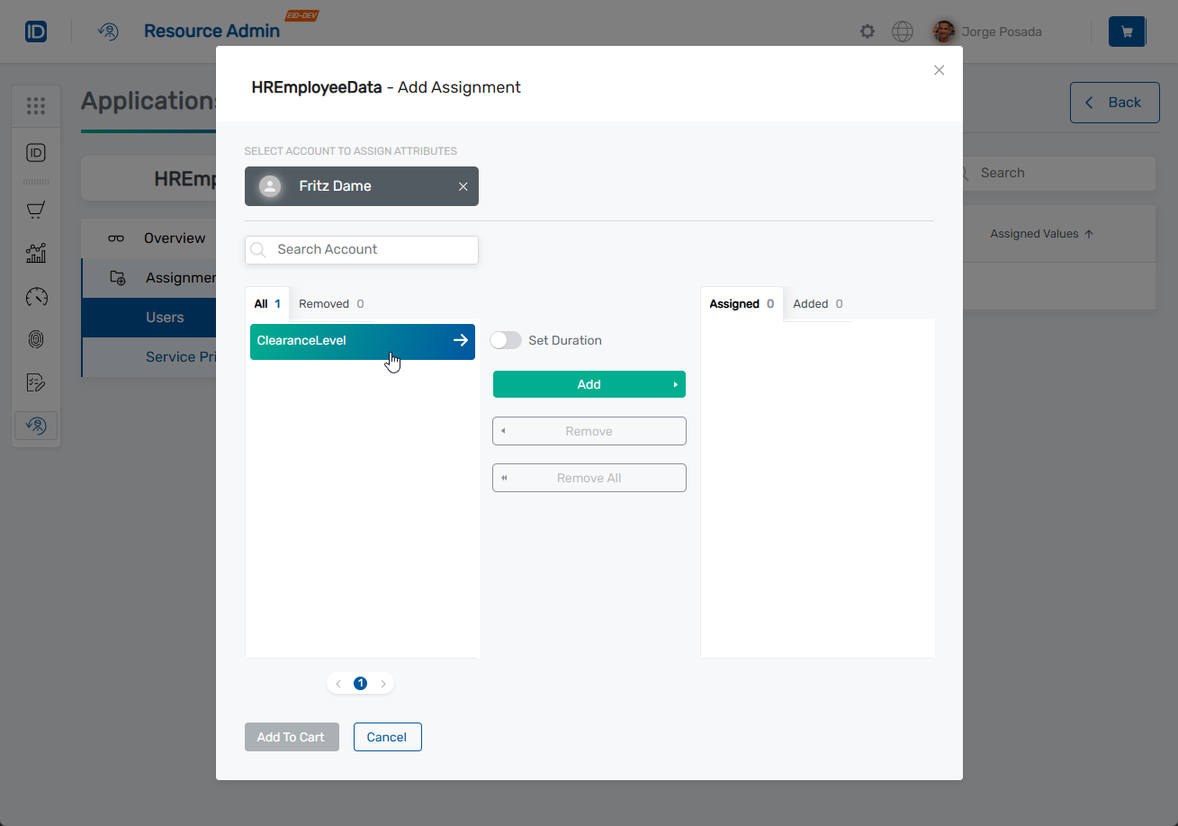 Attribute Assignment Selection