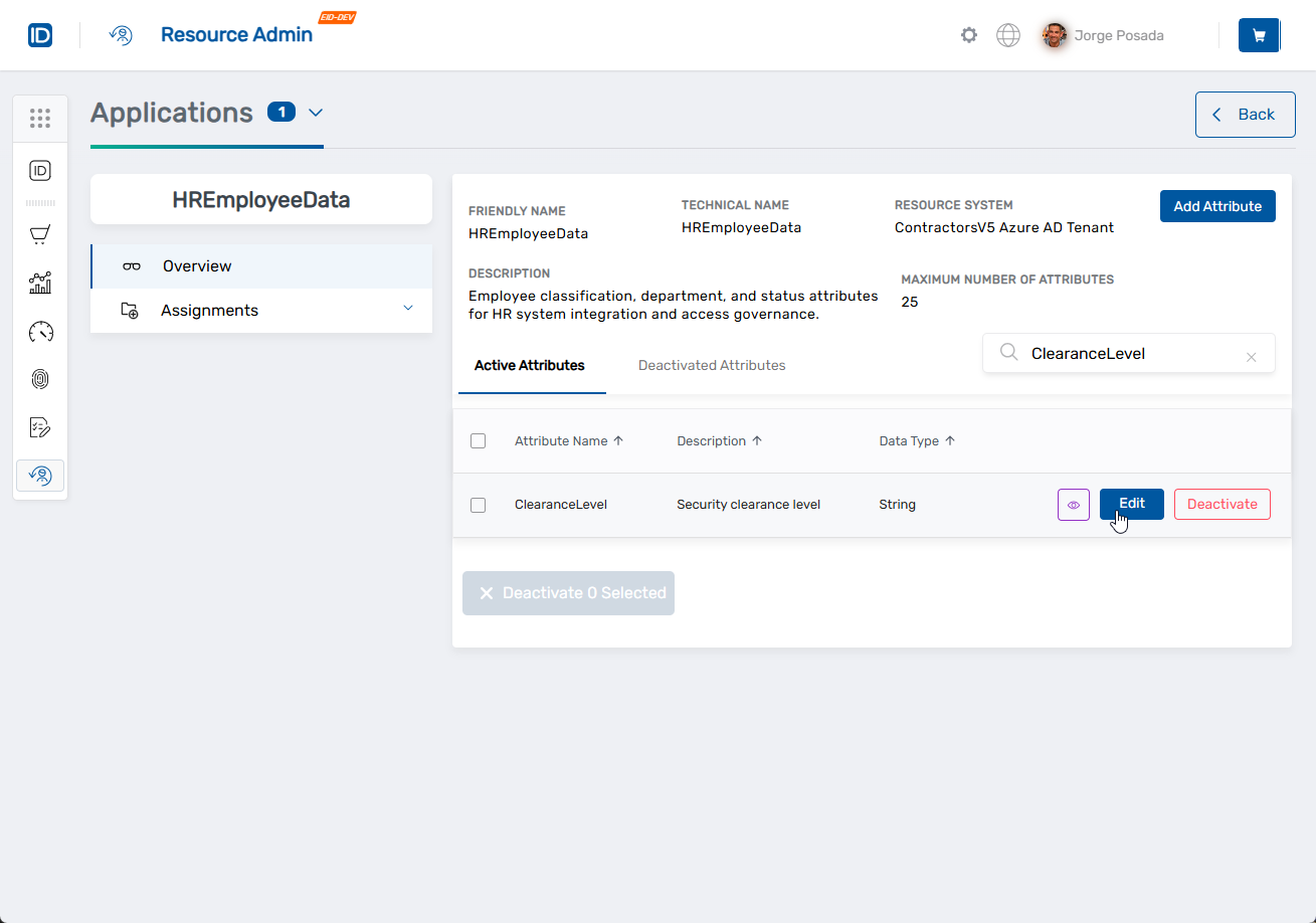 Attribute Edit Button