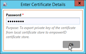 Certificate Password