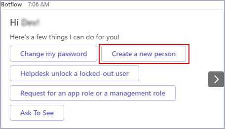 Create New Person Button