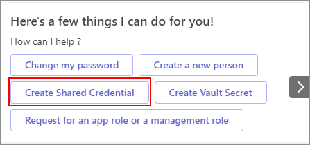 Create Shared Credential Button