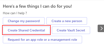 Create Shared Credential Button