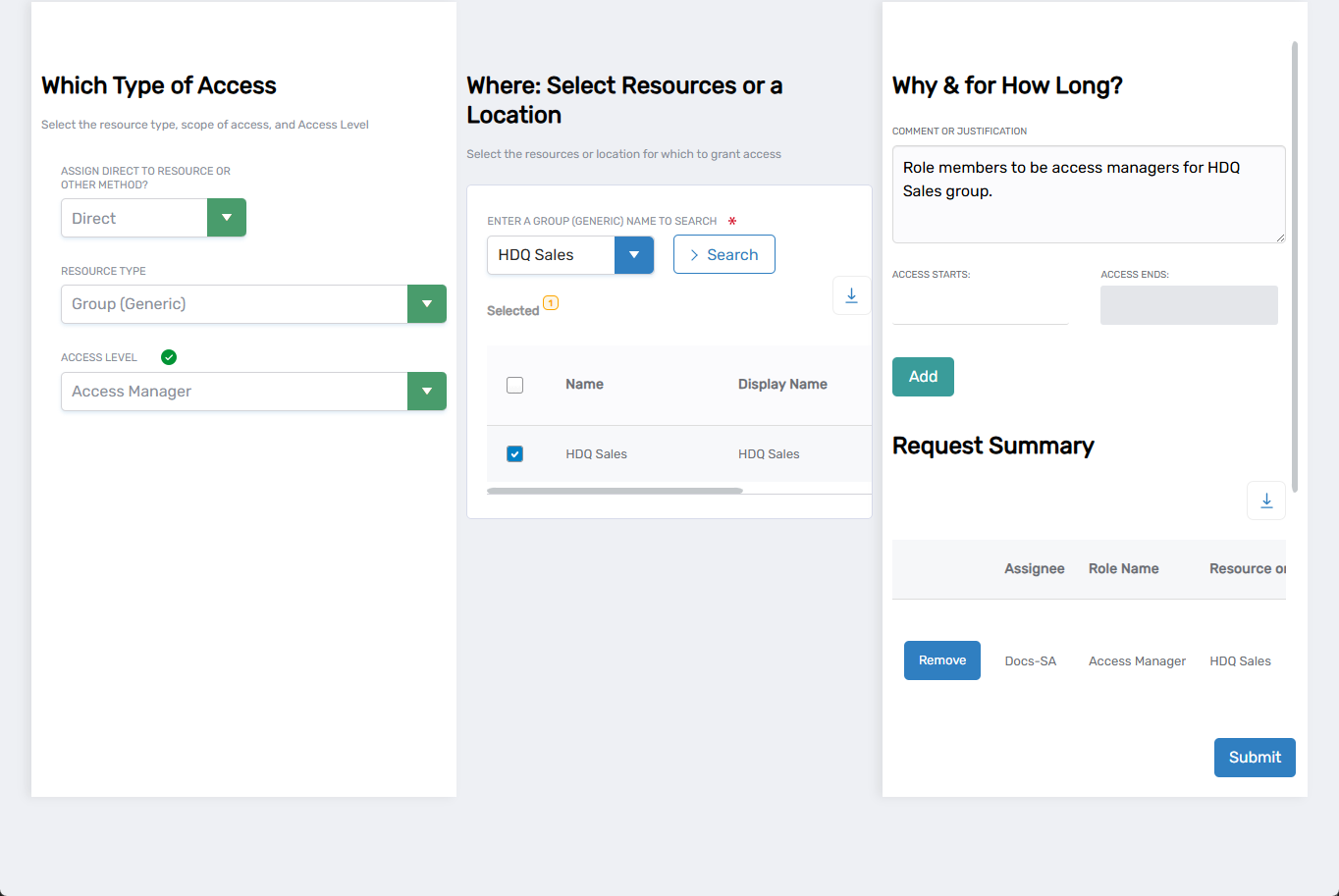Completed Access Assignment Form