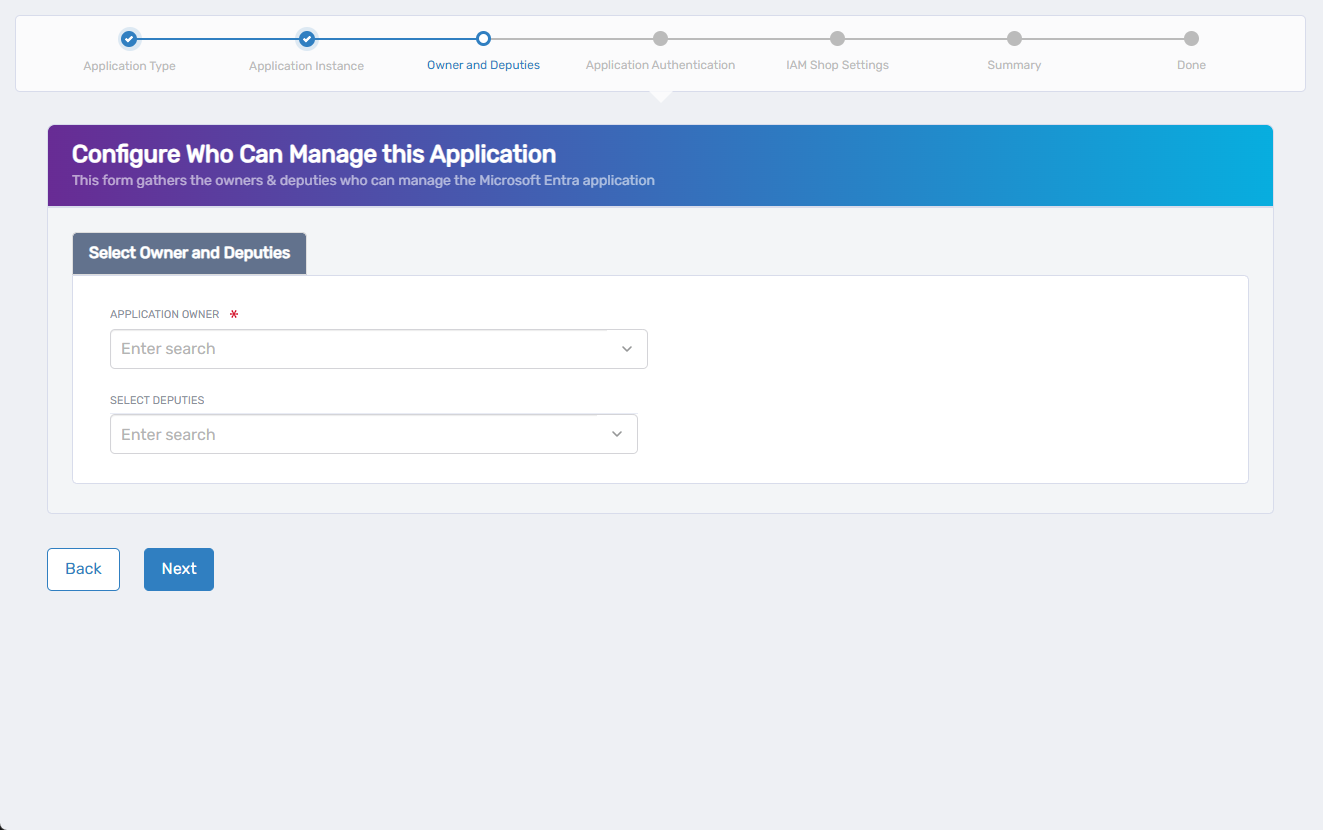 Owner and Deputies – Step 3