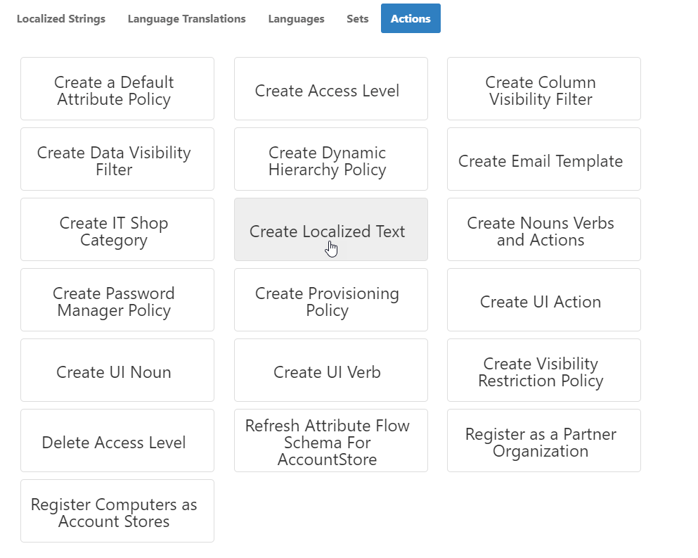 Create localized text action button