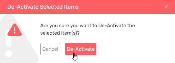 Confirm Attribute Deactivation Button