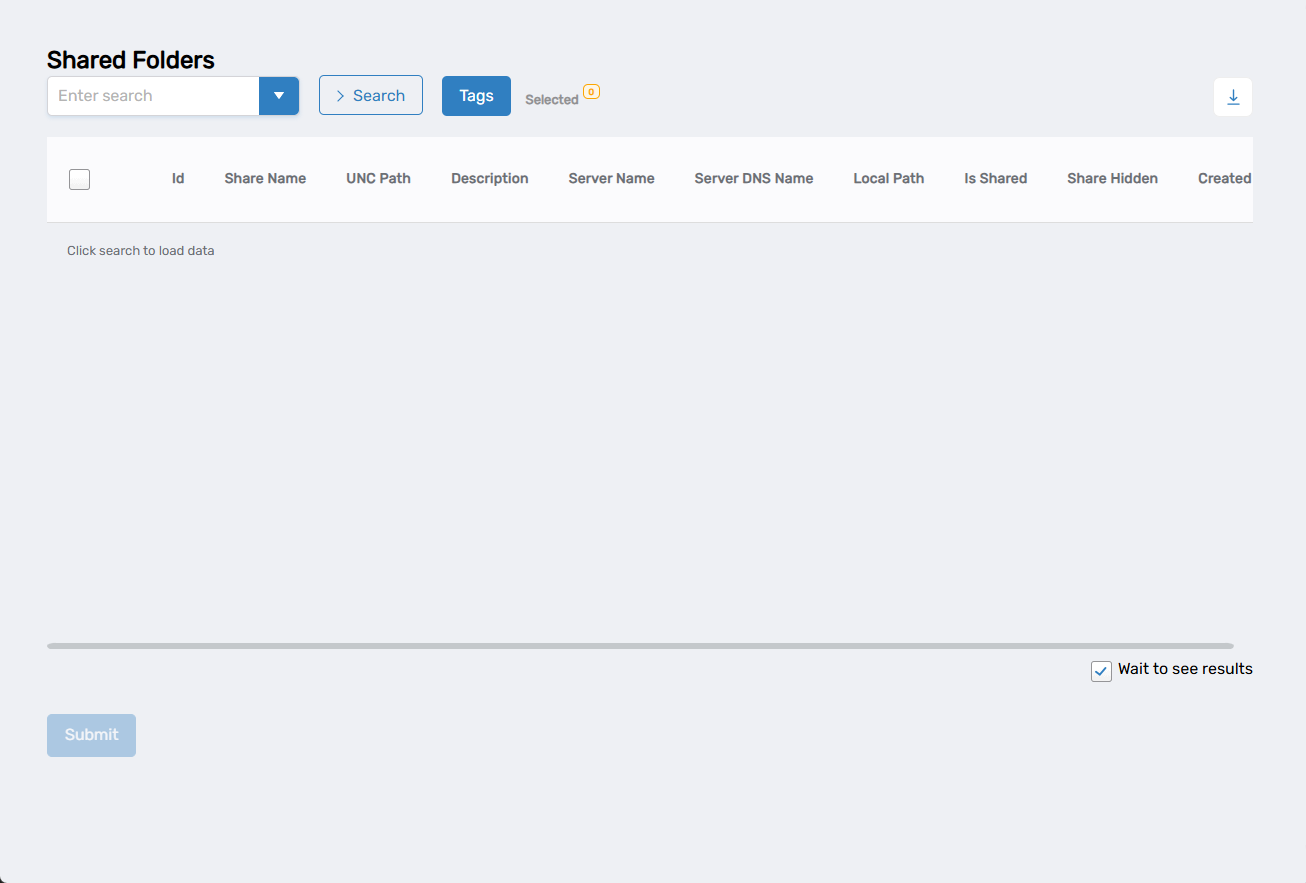 Select Shared Folder