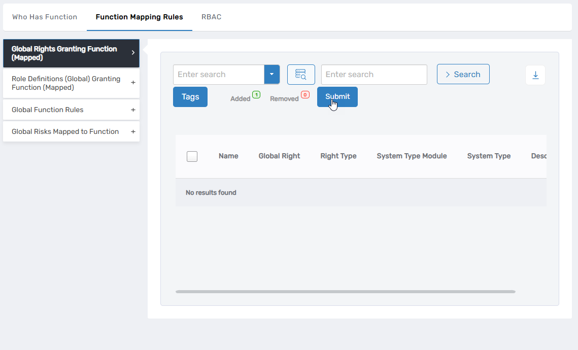 Confirmation after submitting the mapping
