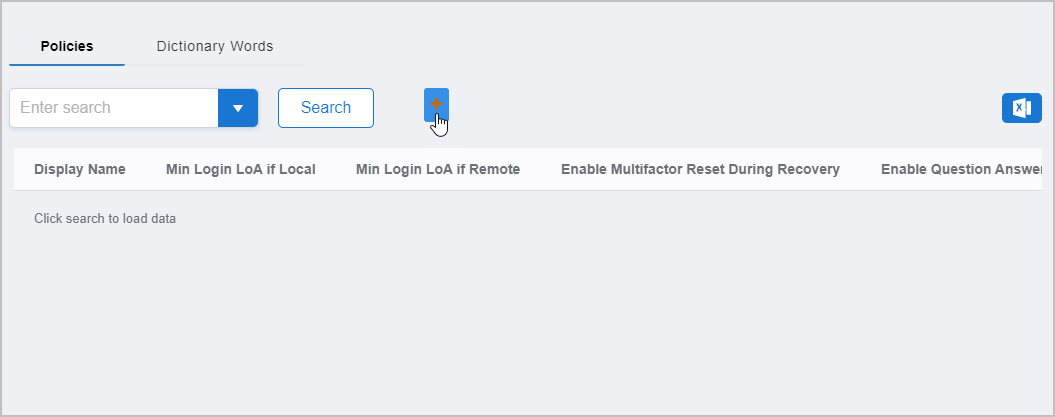 Add New Policy Button