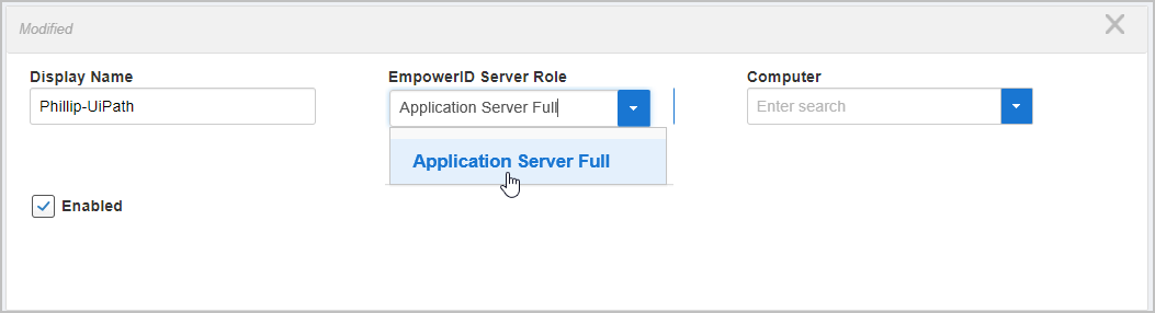 Select server role