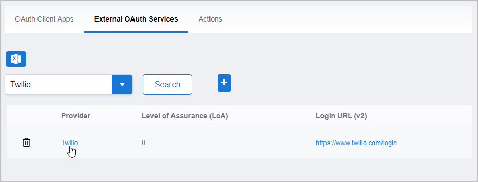 External OAuth Provider