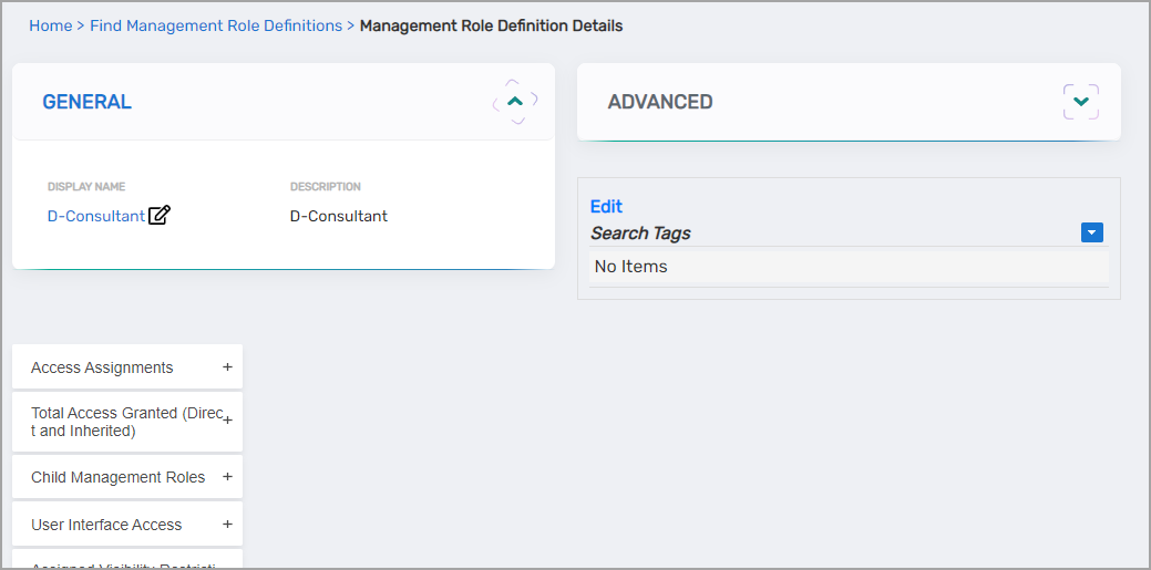 Role Definition View One Page