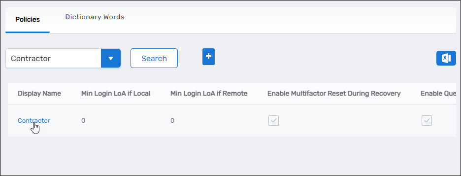 Password Manager Policies List