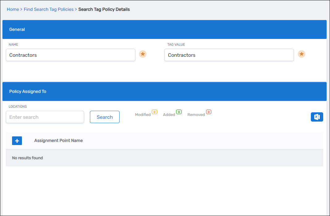 Policy Assigned To Pane