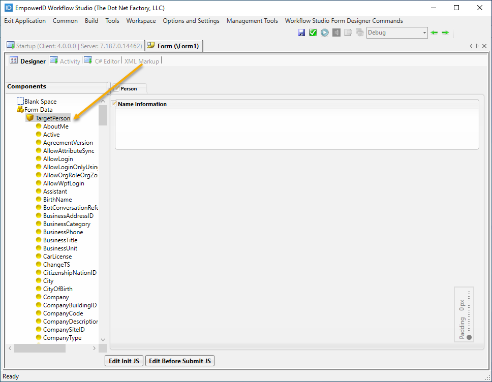 TargetPerson attributes