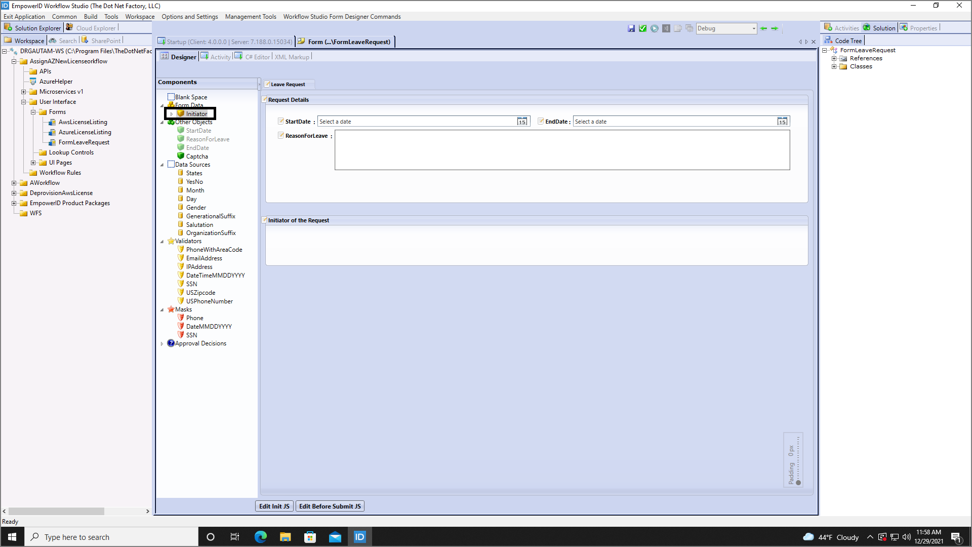 Rename Person1 to Initiator
