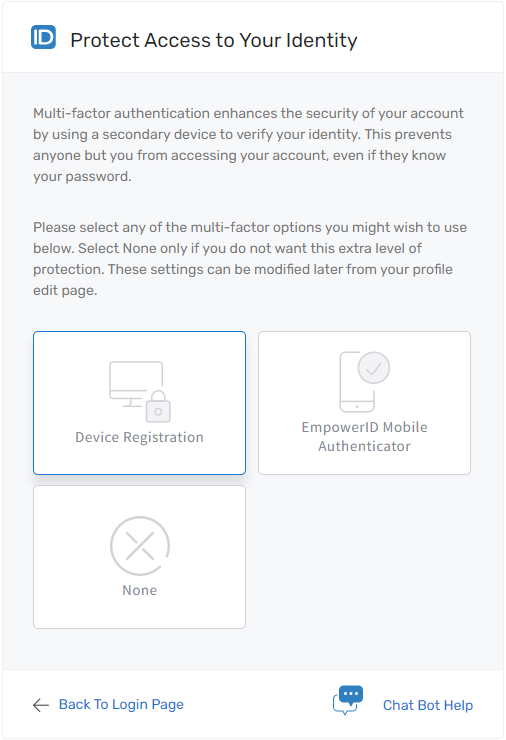 Device Registration Option