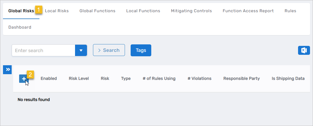 Add Global Risk Button