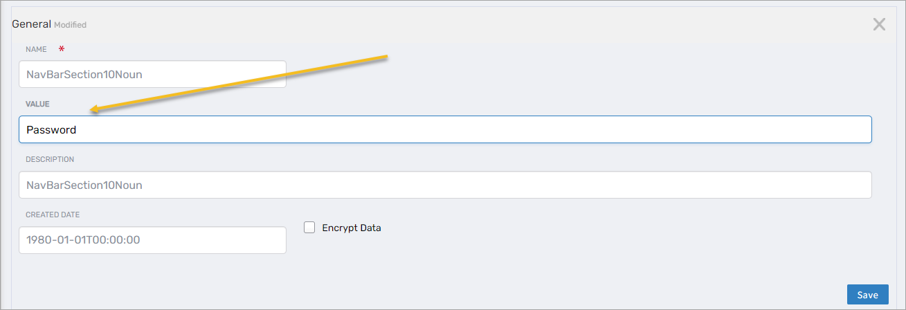 Set NavBarSection10Noun value
