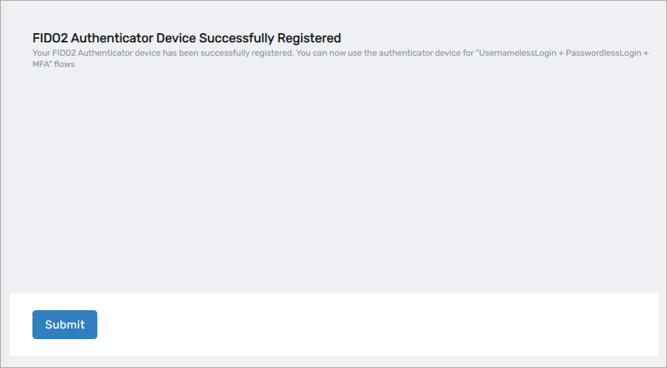 Device Registration Success