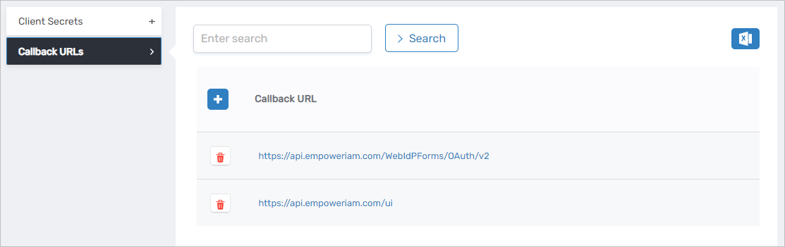 Callback URLs