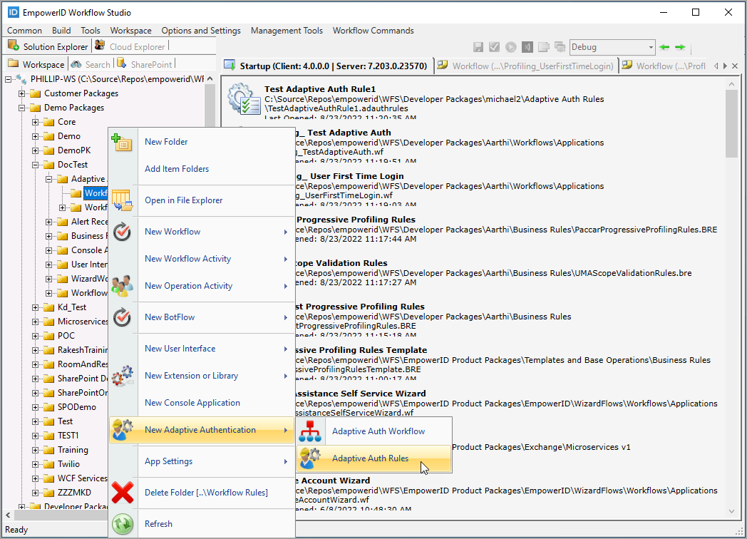 Create adaptive auth rules