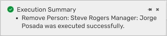Manager removed success message