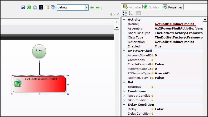 Configure activity name