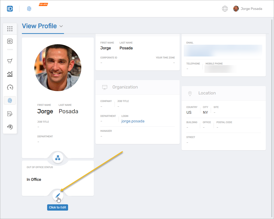 Edit Out of Office Status