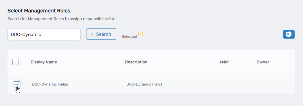 Select Management Role