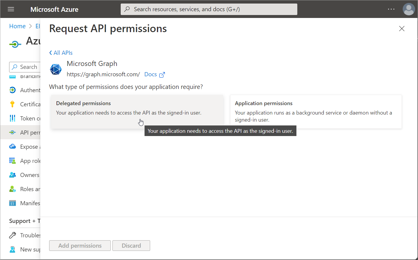 Microsoft Graph permissions