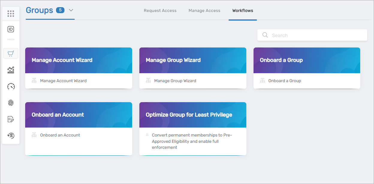 Workflows Page