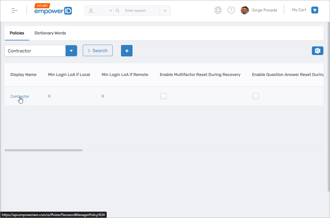 Find Password Manager Policies