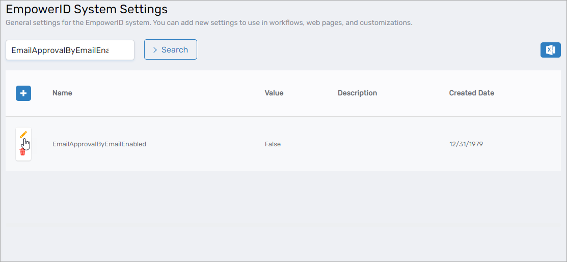 Edit EmailApprovalbyEmailEnabled setting