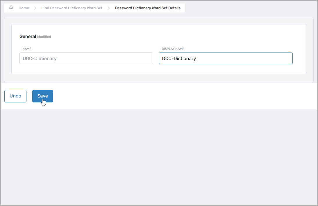Save Dictionary Word Set