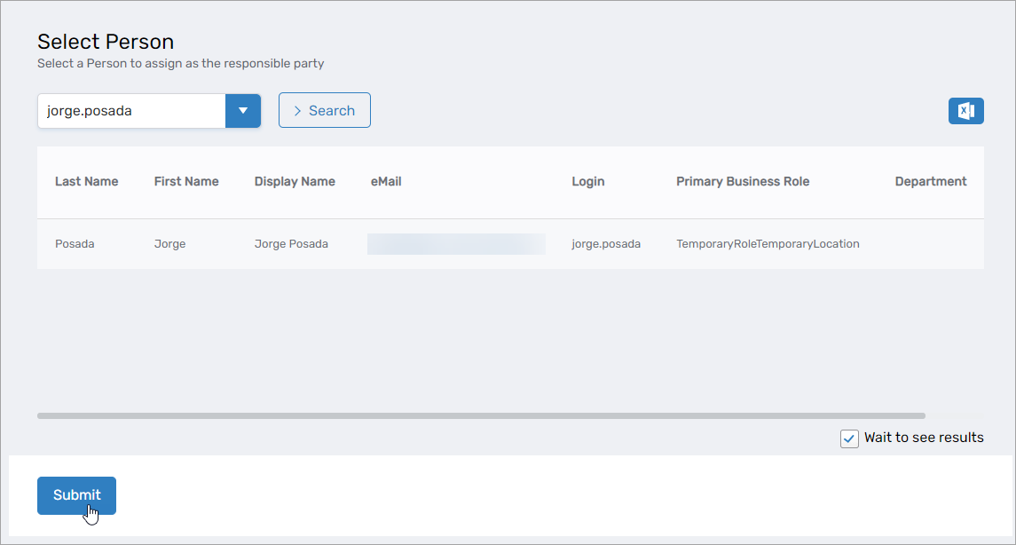 New responsible party selected