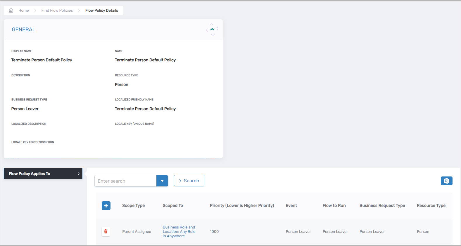 Flow Policy Configuration