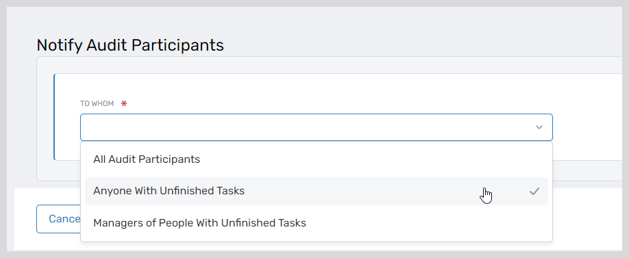 Select Recipients for Notification
