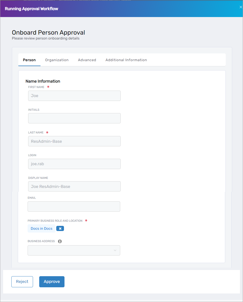 Approval Workflow Example