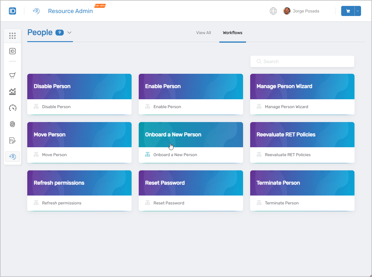 Onboard a New Person action