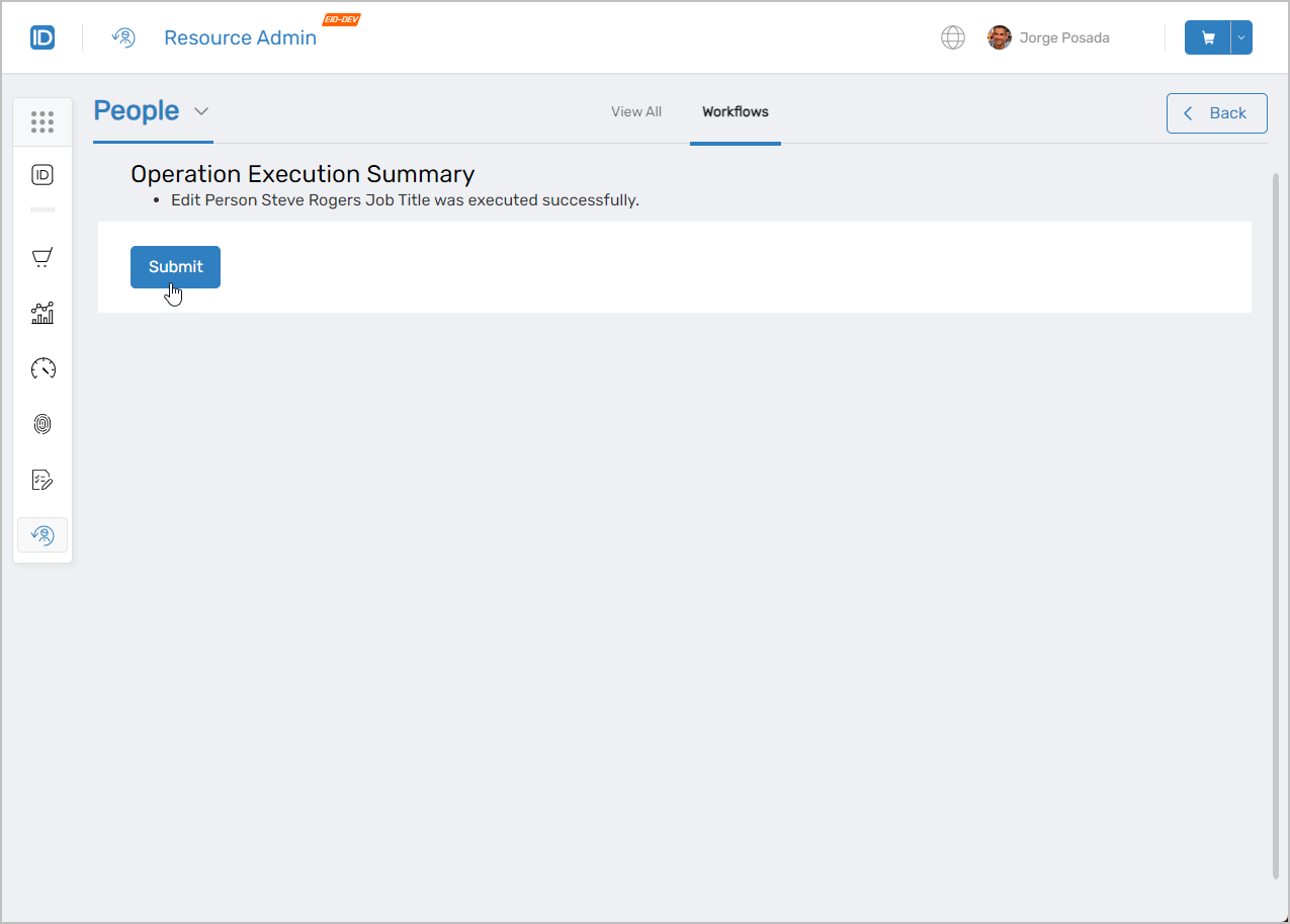 Operation Execution Summary